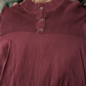 Men’s maroon - club room long sleeve sweater. NEVER WORN